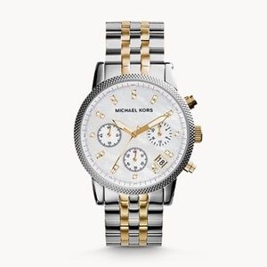 Michael Kors Ritz Two Tone Steel Chronograph Watch